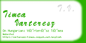 timea varteresz business card